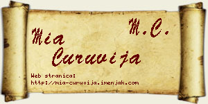 Mia Ćuruvija vizit kartica